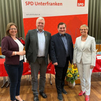 Das Unterbezirks-Quartett im Vorstand der UnterfrankenSPD (von links): Johanna Bamberg-Reinwand (Zeil), Jürgen Hennemann (Ebern), René van Eckert (Mellrichstadt) und Sabine Dittmar (Maßbach).